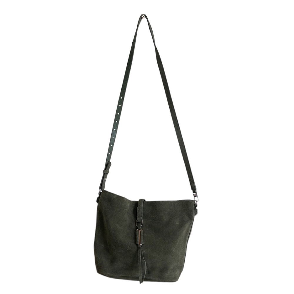 Stella & Dot Covet Suede Green Sunday Bag
